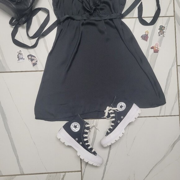 Stylish black Converse mini dress in size xs fairycore, boho summer - Picture 2 of 8